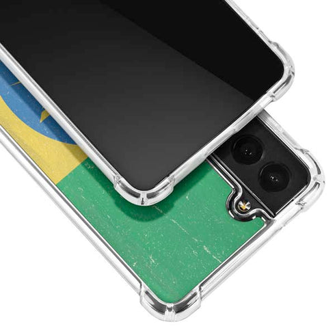 Ethiopia Flag Distressed Galaxy S21 FE Clear Case